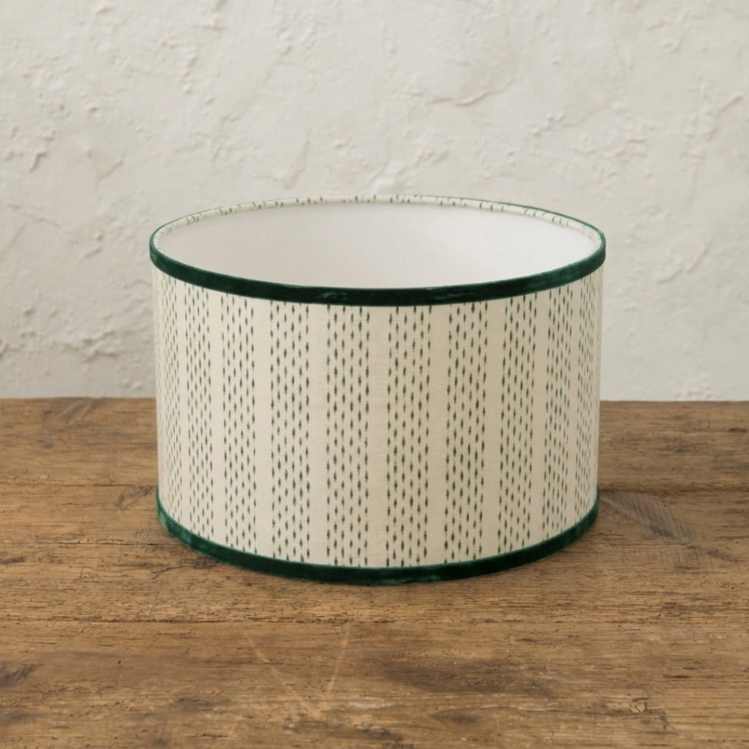 Pantalla Ikat Stripe Verde Oscuro
