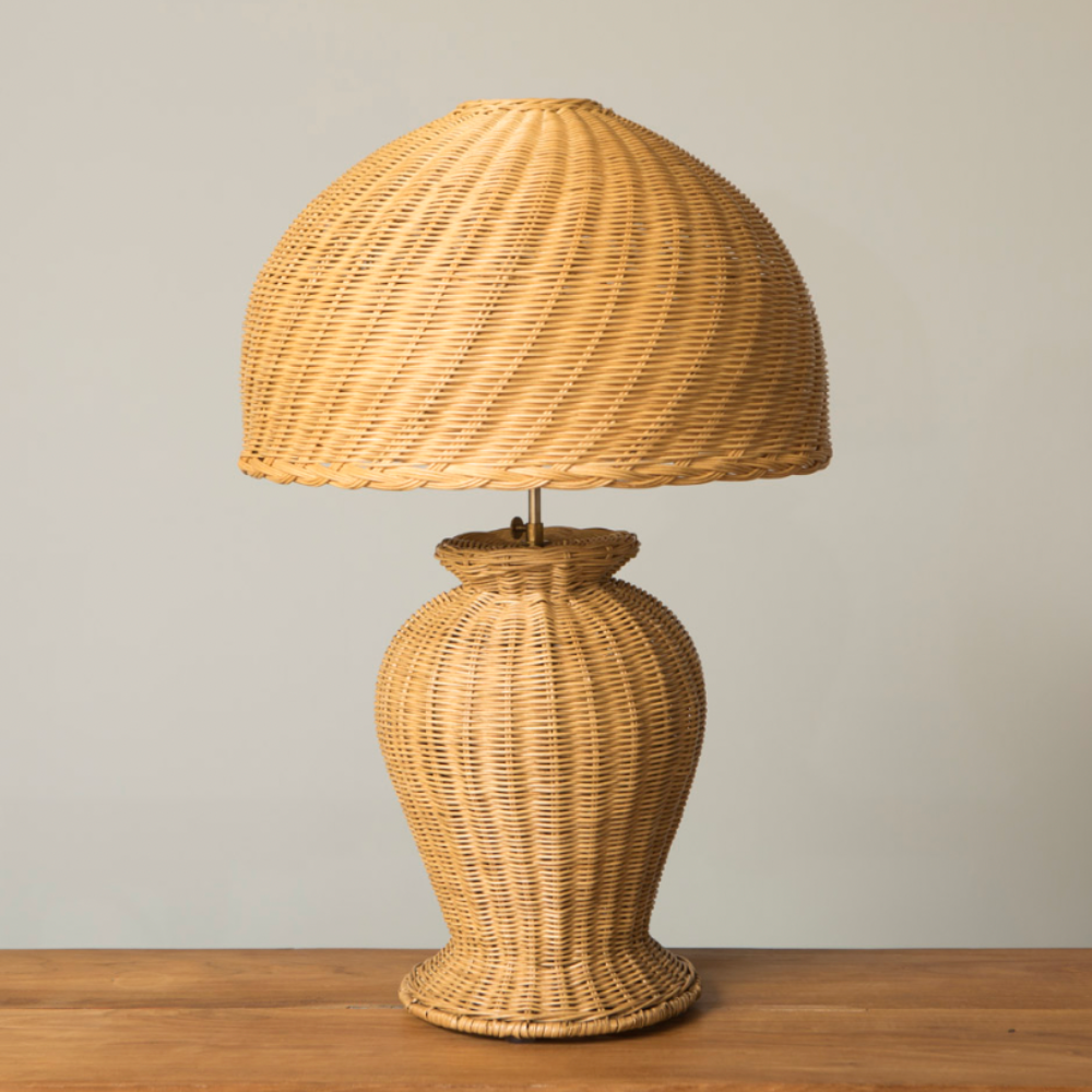 Pantalla Charlotte Grande de Ratán Natural