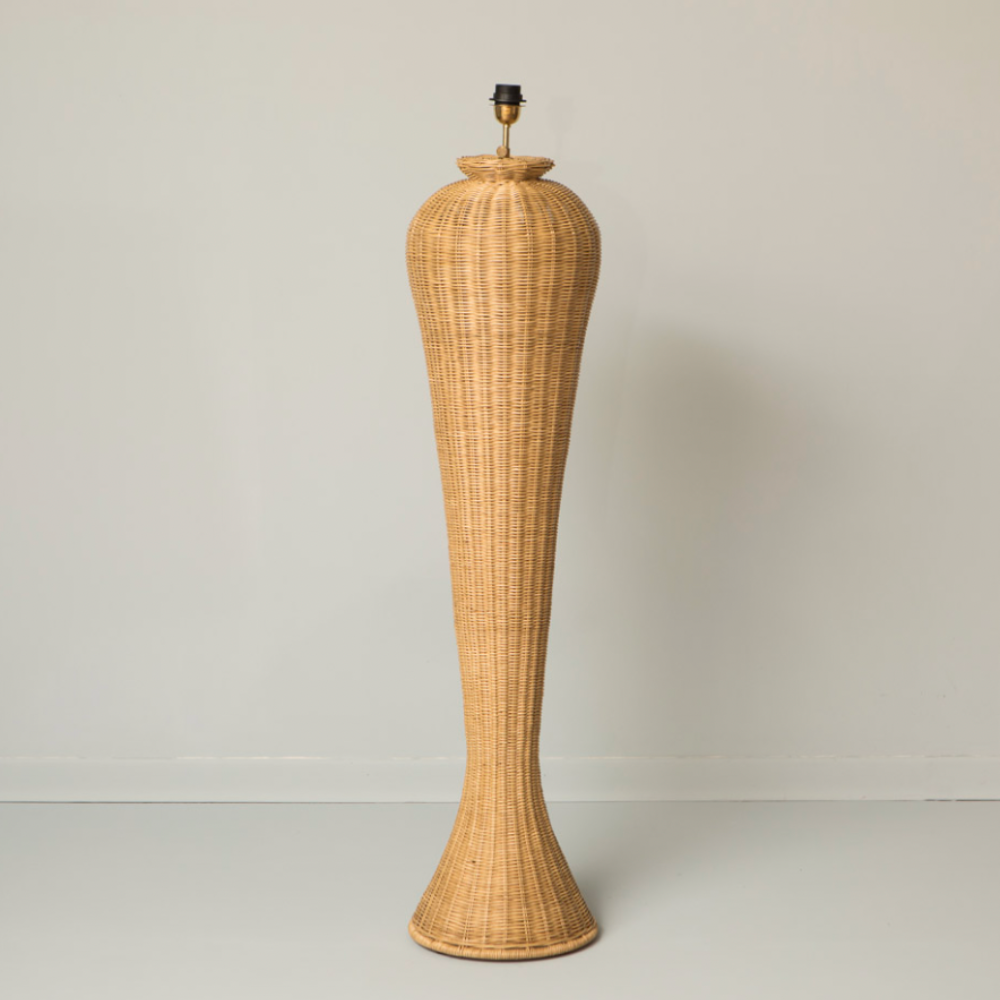 Lámpara de Pie Isabella de Ratán Natural
