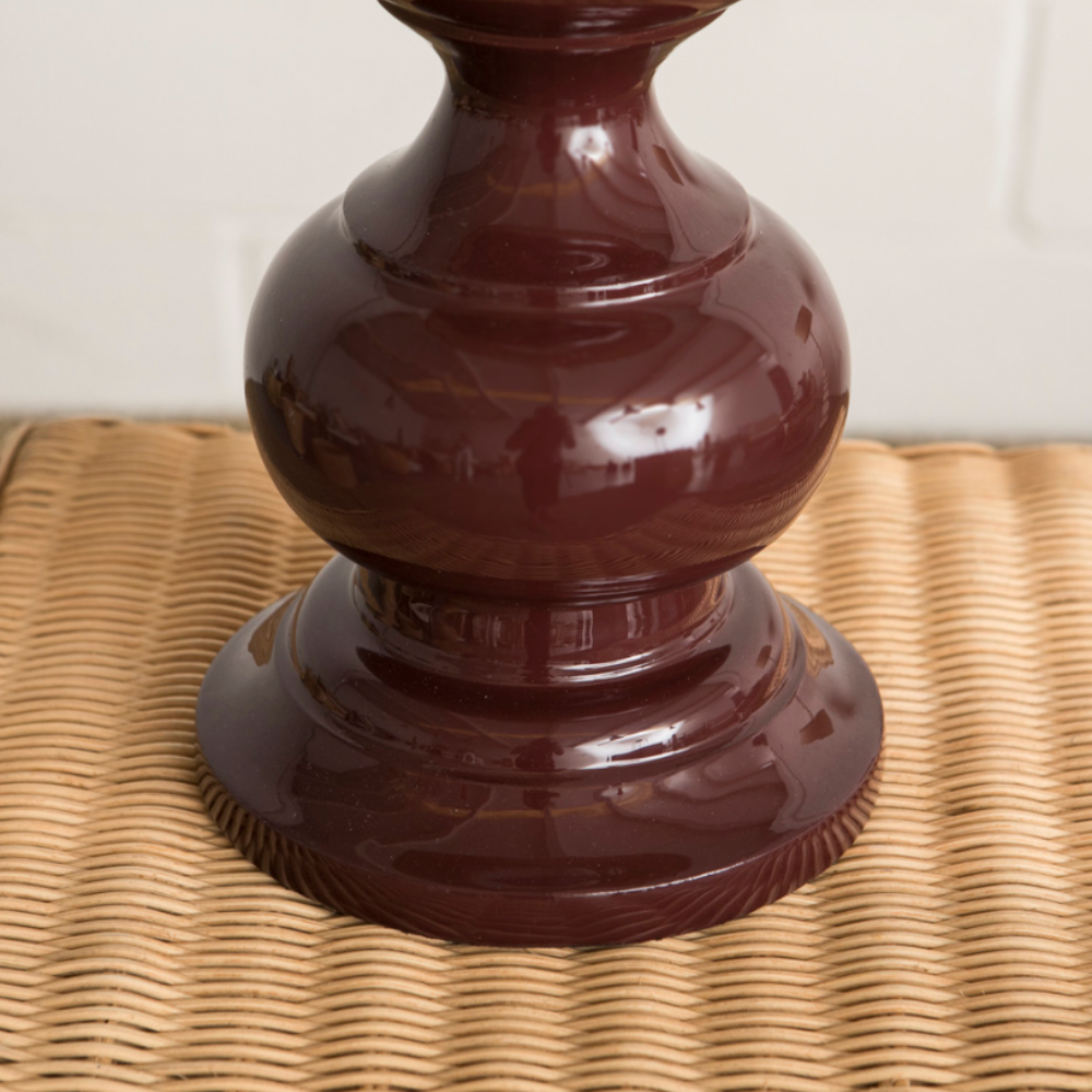 Lámpara de Mesa de Madera Tucana Vino