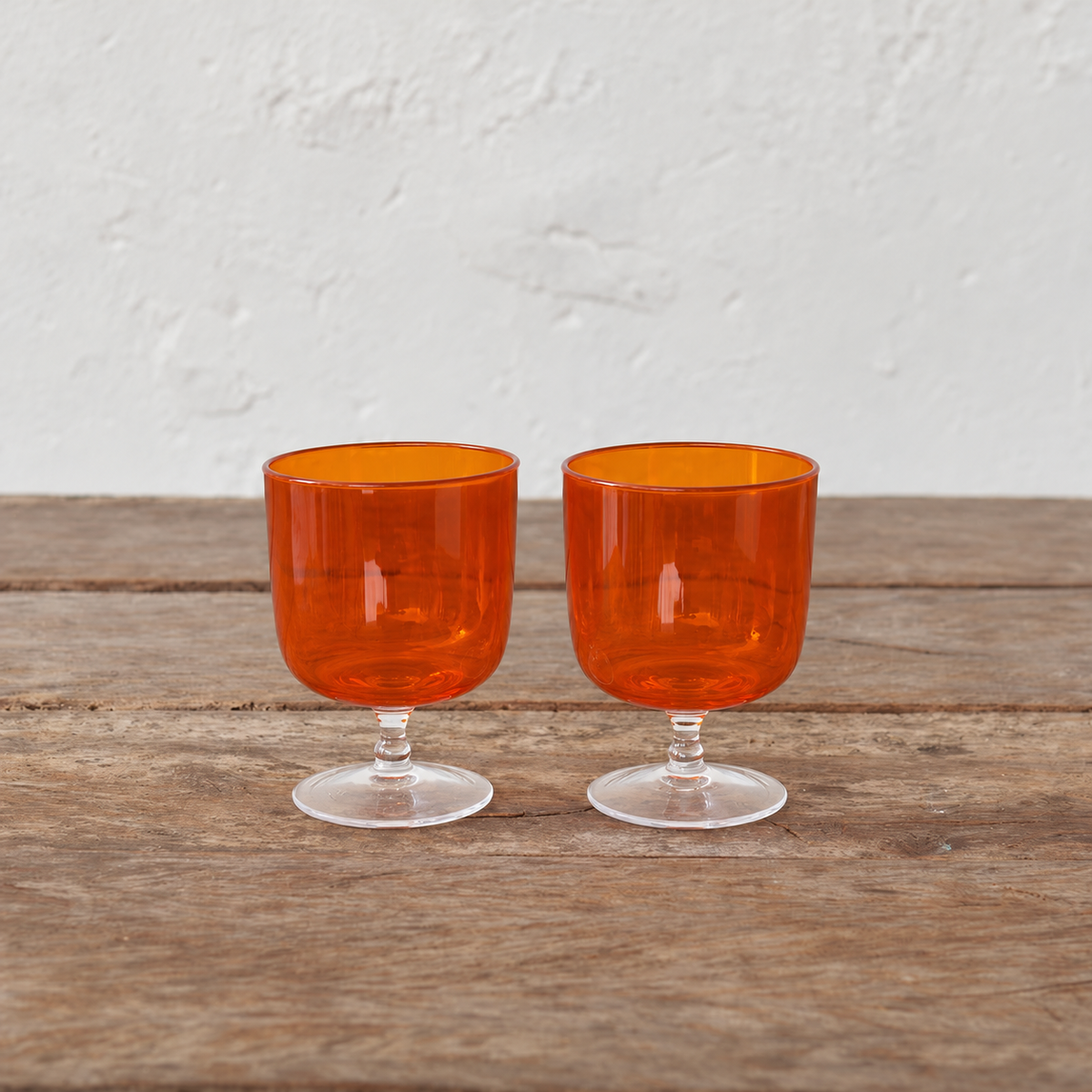 Set 2 de Copas de Vidrio de Borosilicato Naranja