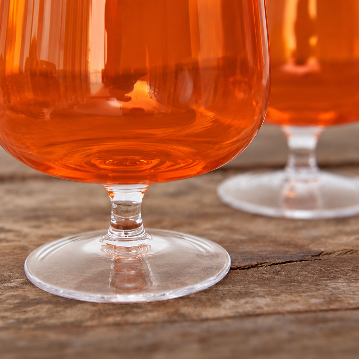 Set 2 de Copas de Vidrio de Borosilicato Naranja