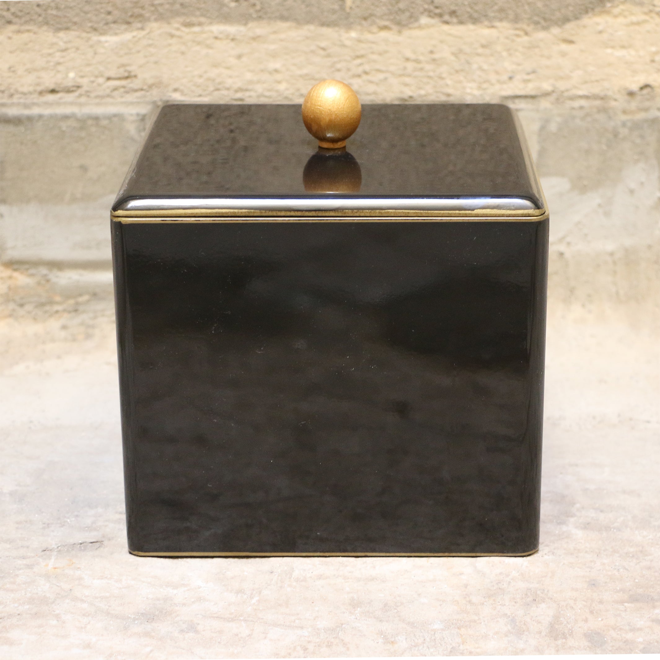 Olive Green Lacquered Ice Bucket