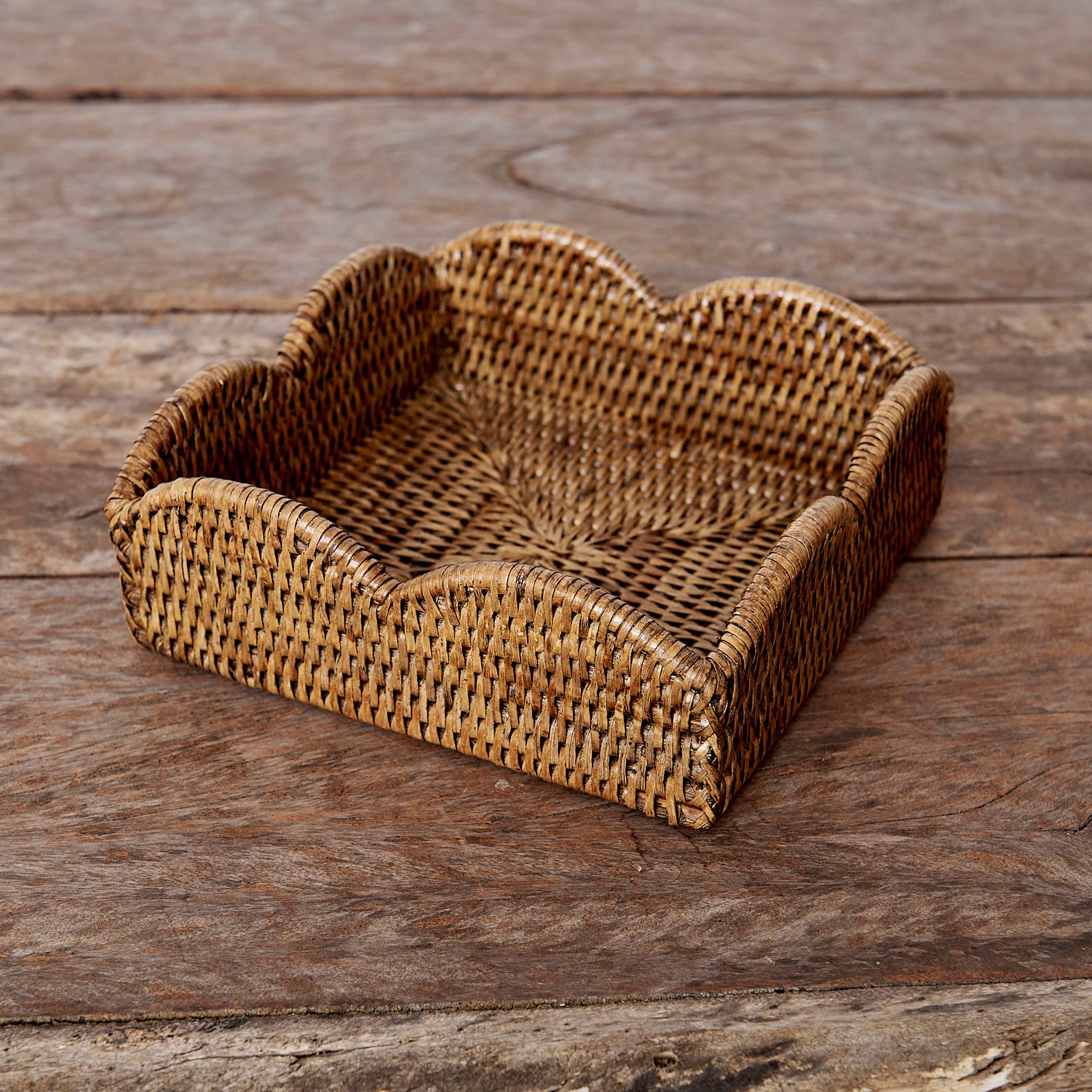 Servilletero de Almuerzo de Ratán Ondulado