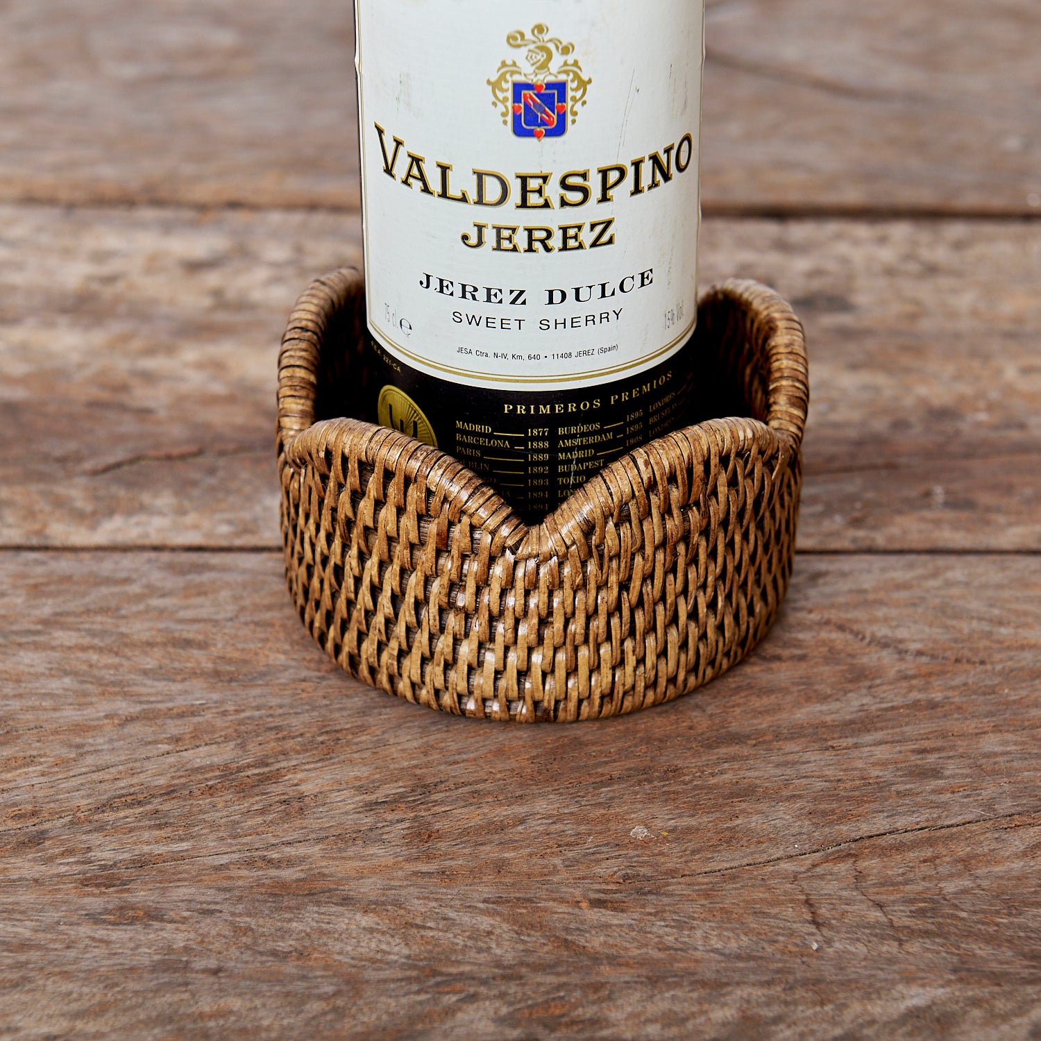 Posavasos de Vino de Ratán Ondulado