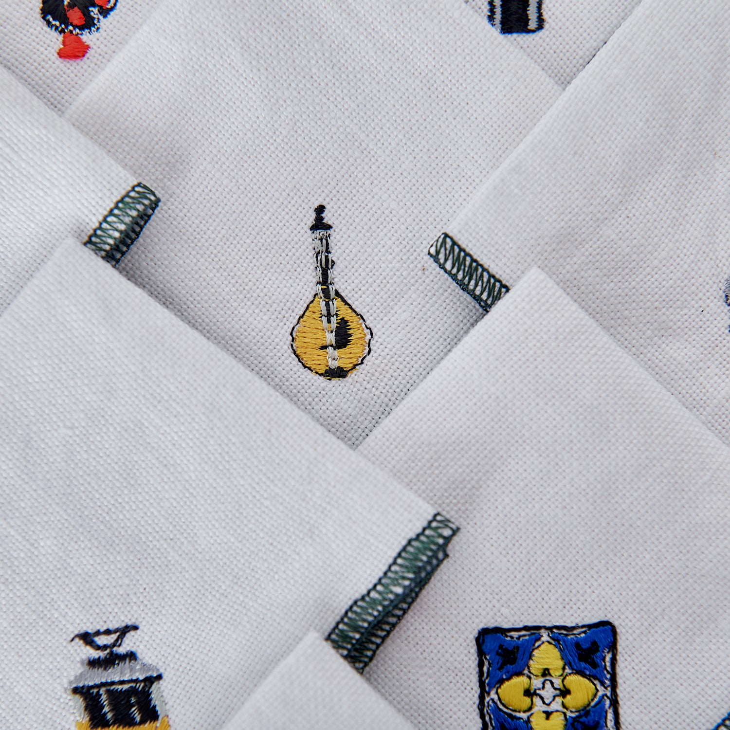 Linen Cocktail Napkins - Portugal x8