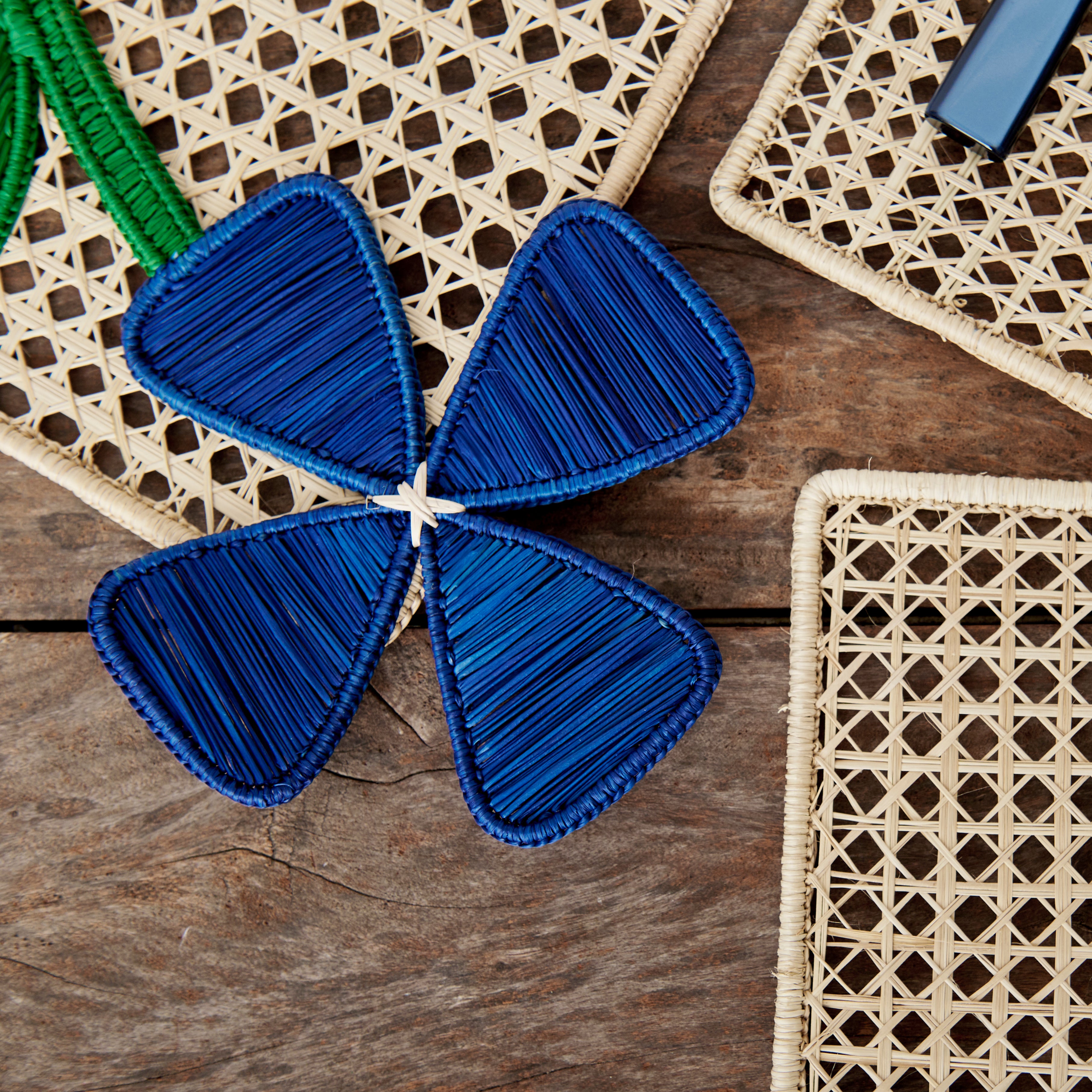 Mantel Individual Flor Azul