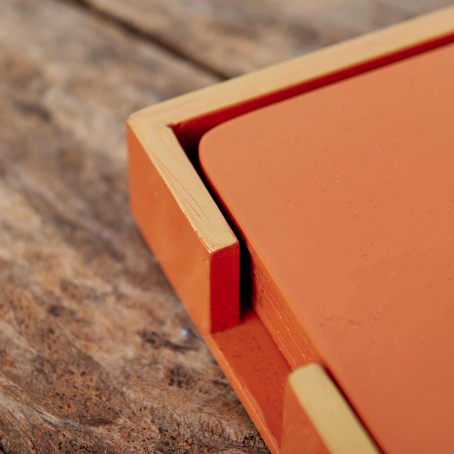 Orange Lacquered Coasters