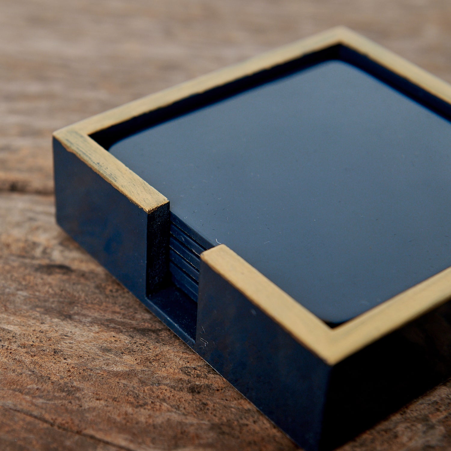 Olive Green Lacquered Coasters
