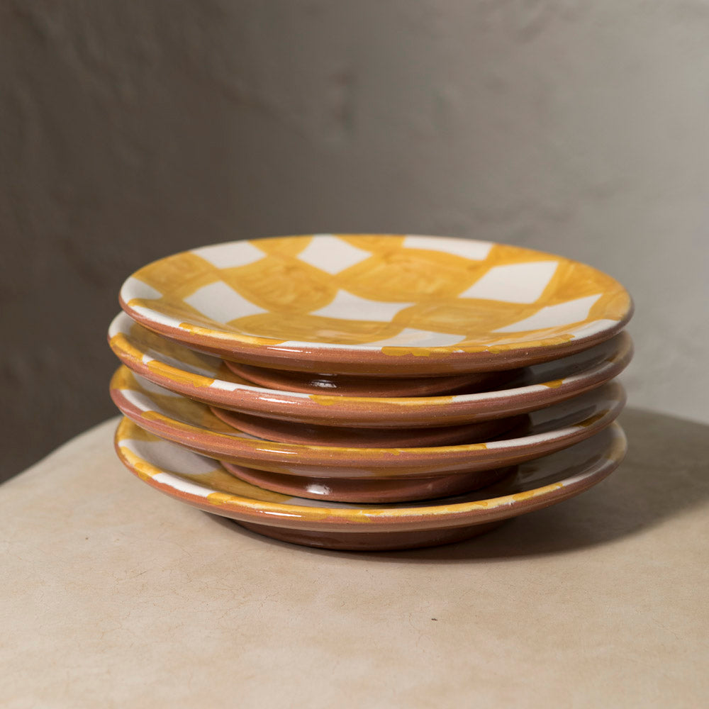 Mustard Fez Checkered Plate