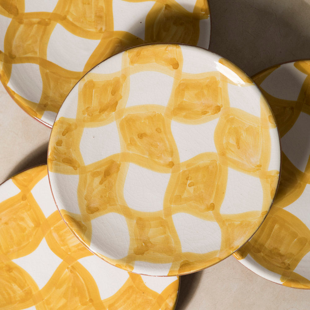 Mustard Fez Checkered Plate