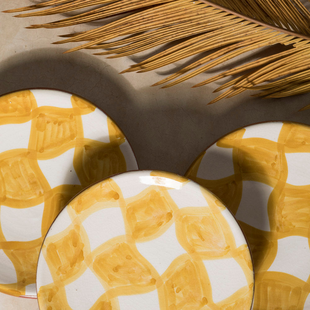 Mustard Fez Checkered Plate