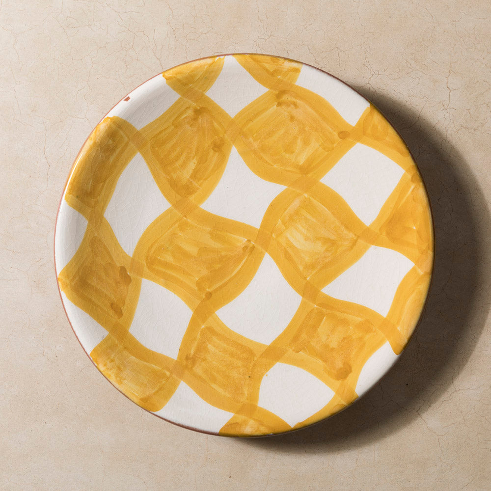 Mustard Fez Checkered Plate