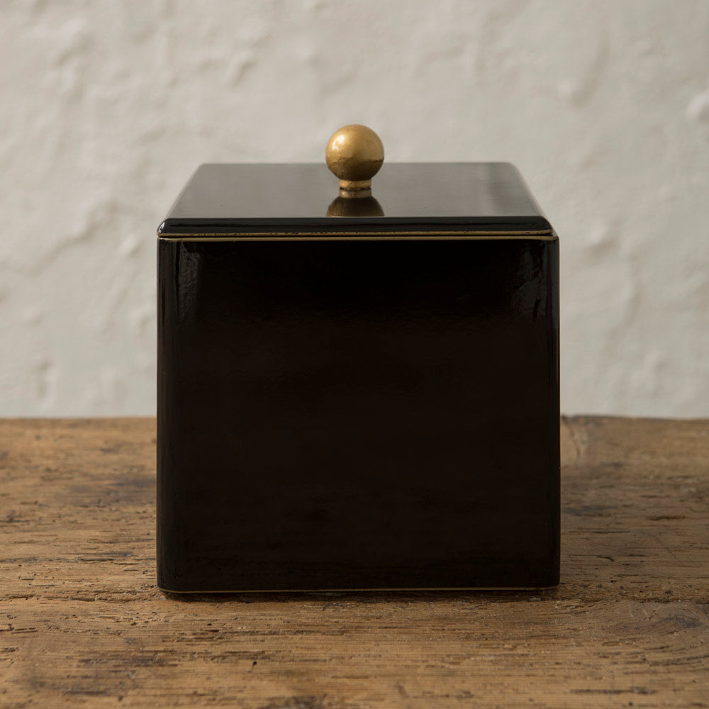 Black Lacquered Ice Bucket