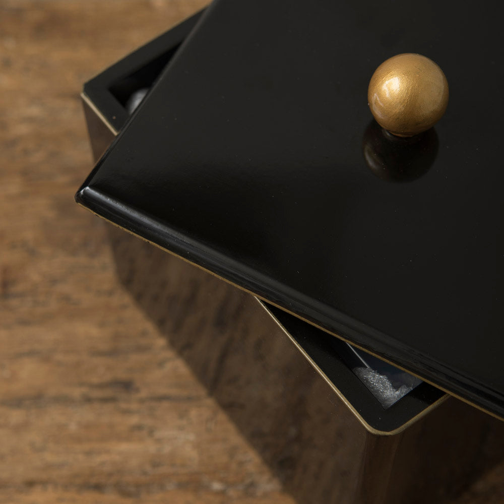 Black Lacquered Ice Bucket