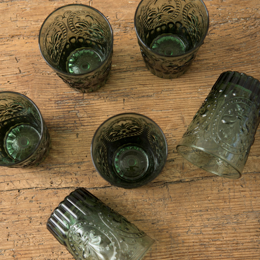 Set 6 Vasos Fleur de Lys Azul M