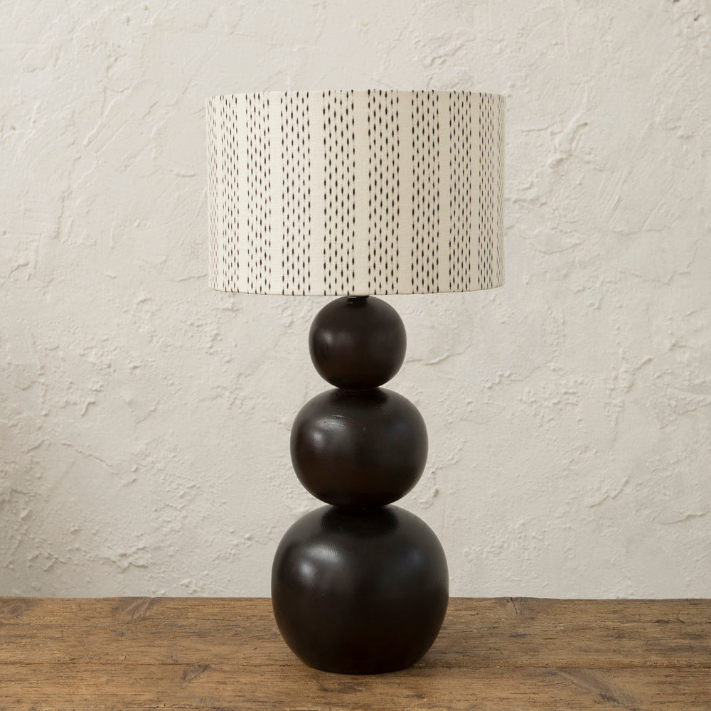Pantalla Ikat Stripe Negro
