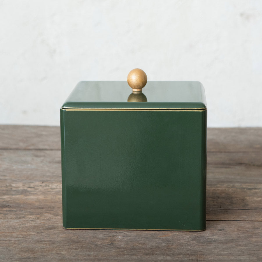 Olive Green Lacquered Ice Bucket