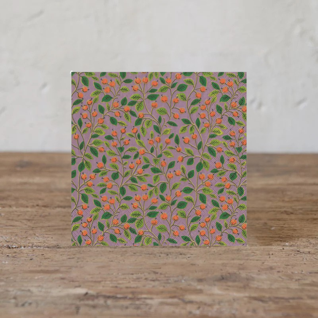 Servilletas de Comida de Papel Berries and Leaves