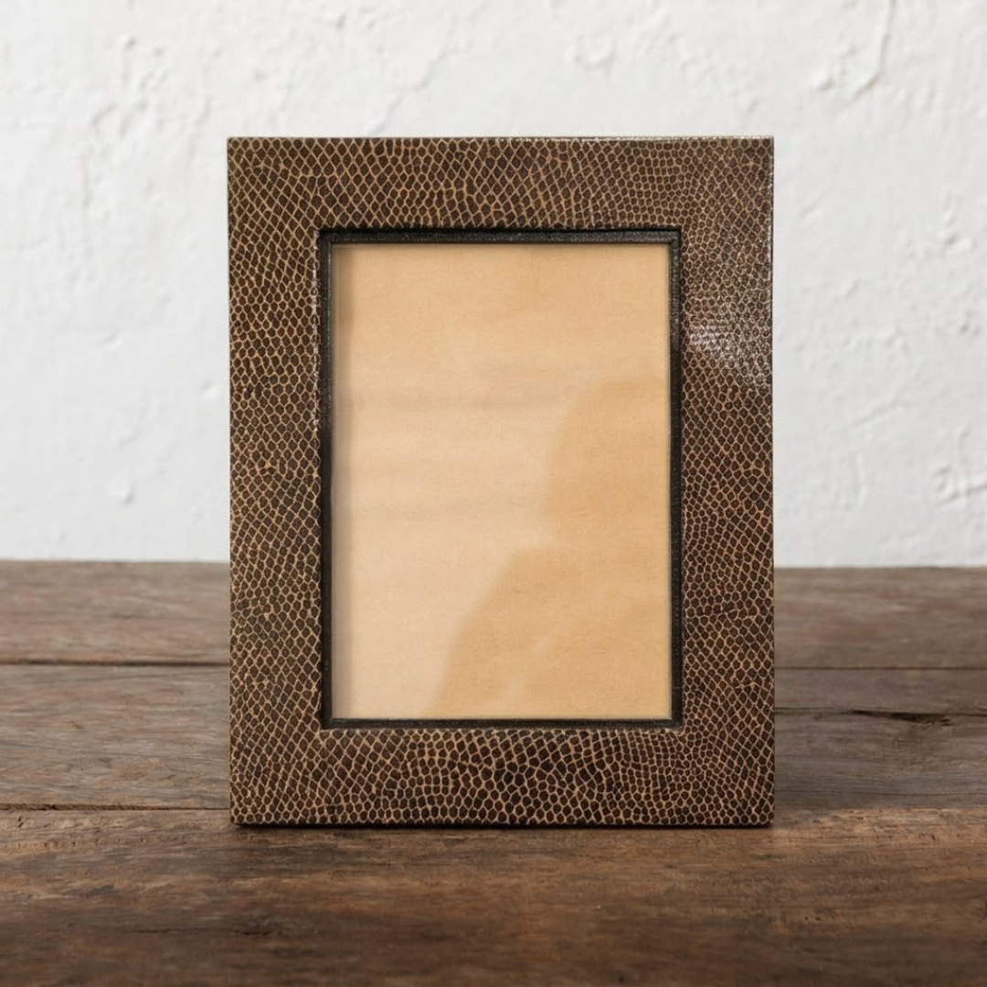 Marco de Fotos Piel de Serpiente Marrón S