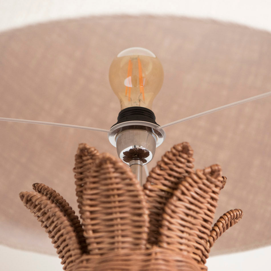 Lámpara de Mesa de Ratán Piña