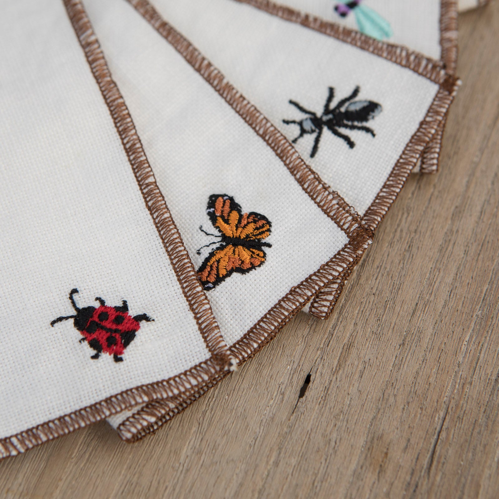 Servilletas de Cóctel de Lino - Insectos
