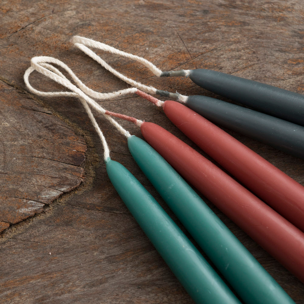 Pareja de Velas Azul Atlántico - 30 cm