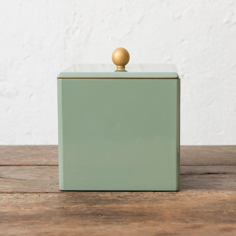 Olive Green Lacquered Ice Bucket