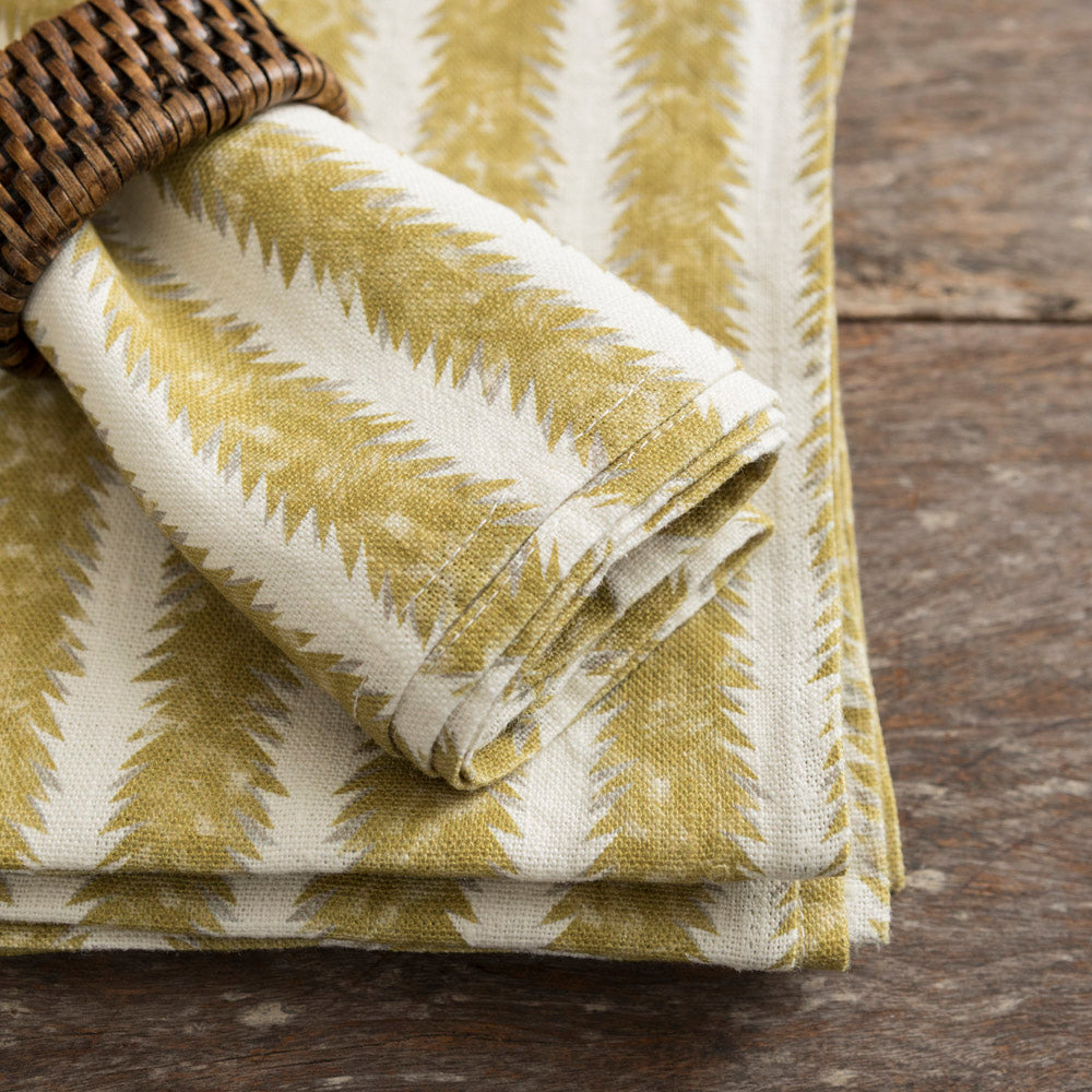 Set of 6 Atria Mini Yellow Napkins