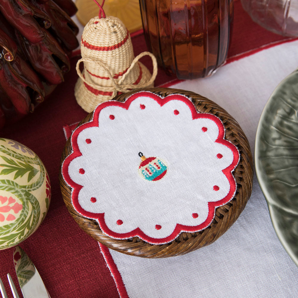 Wavy Bread Boxes Christmas Balls x6