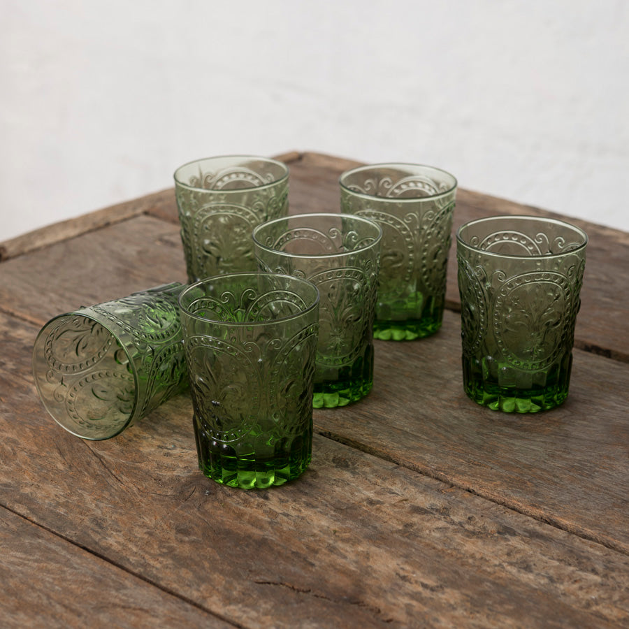 Set 6 Vasos Fleur de Lys Verde M