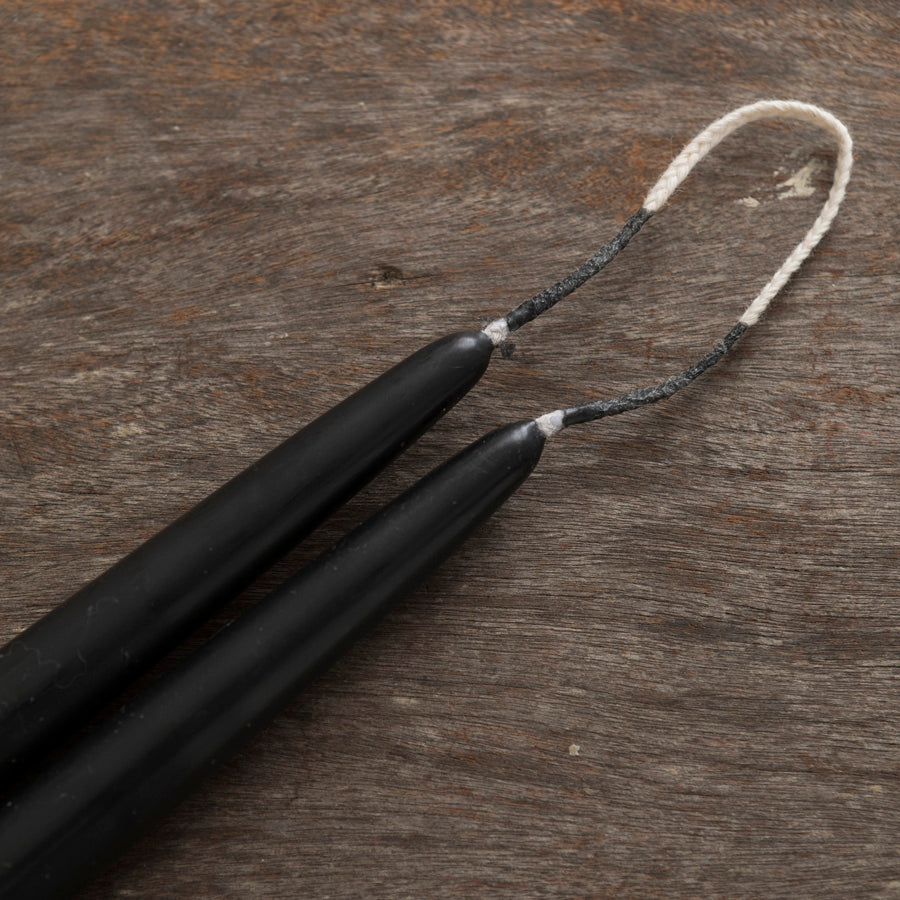 Pareja de Velas Negro - 30 cm