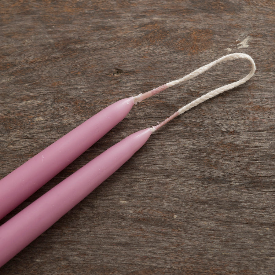 Pareja de Velas Rosa - 40 cm