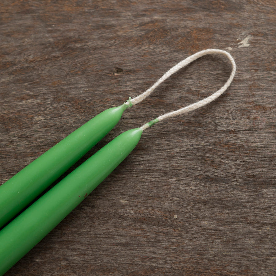 Pareja de Velas Verde Manzana - 30 cm