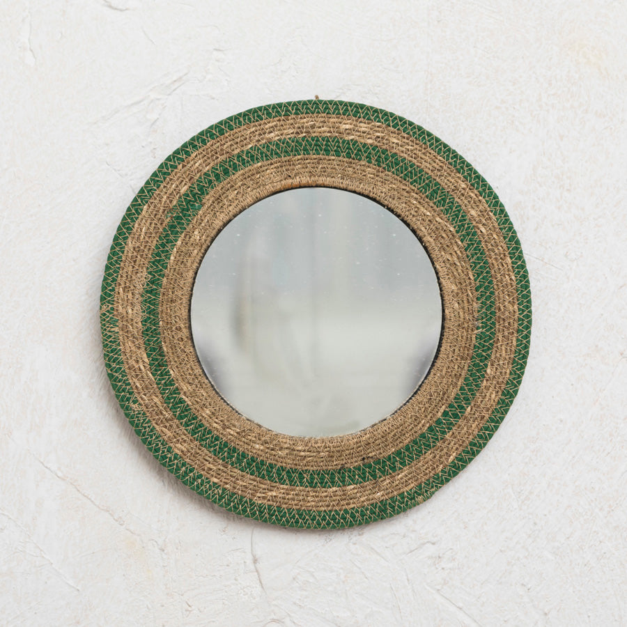 Jute and Green Mirror