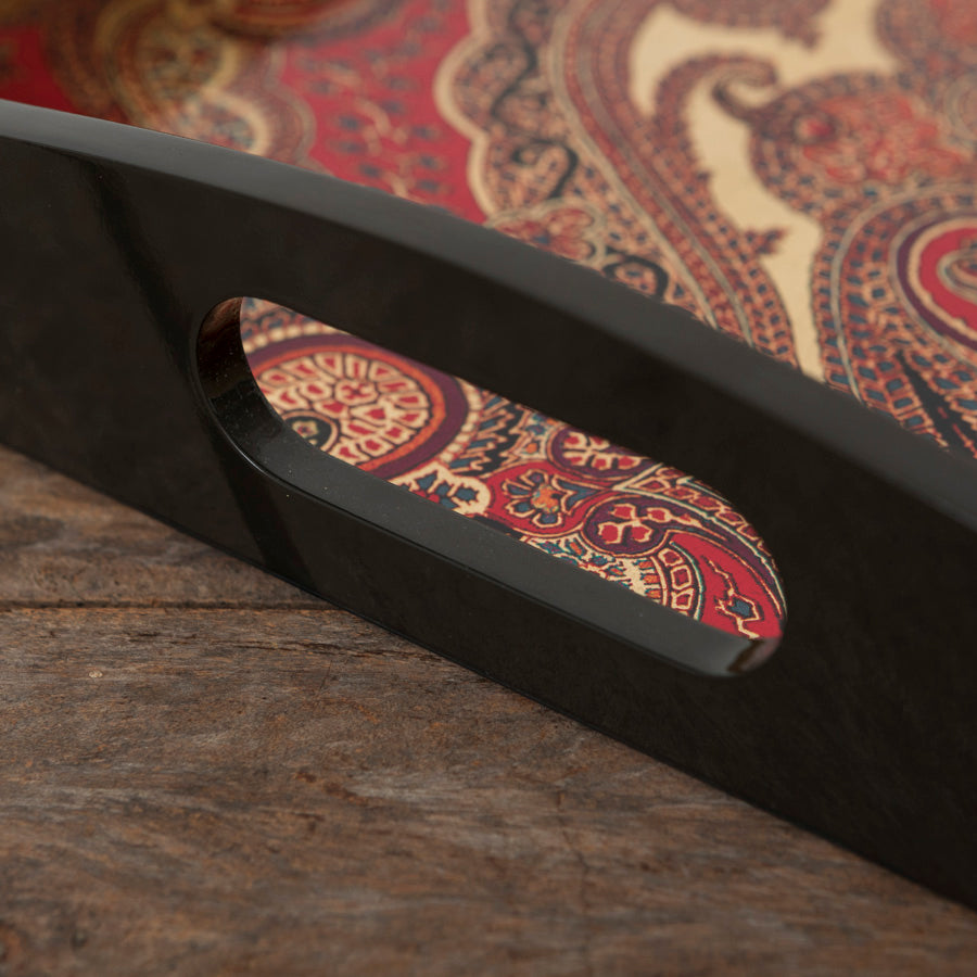 Jaipur Crimson Lacquered Tray