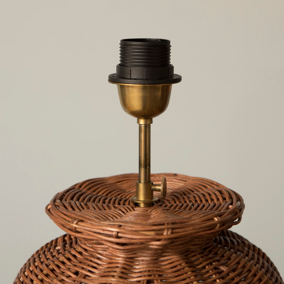 Lámpara de Ratán de Mesa Marrón Isabella