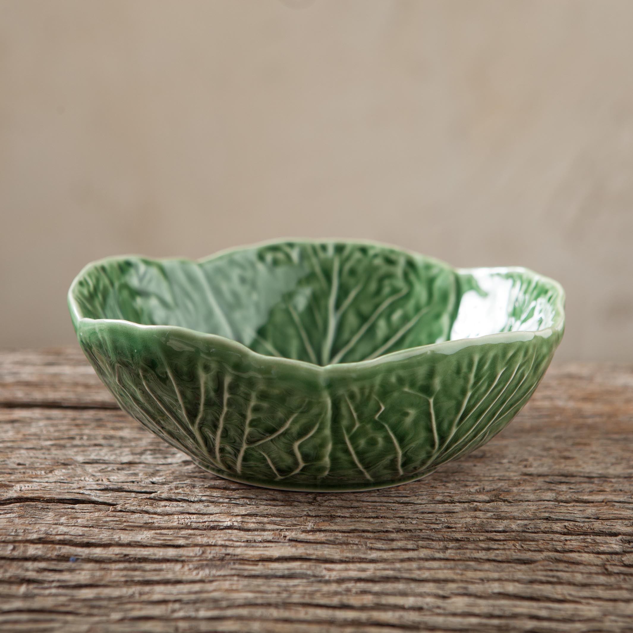 Cuenco Hoja Repollo Verde XS