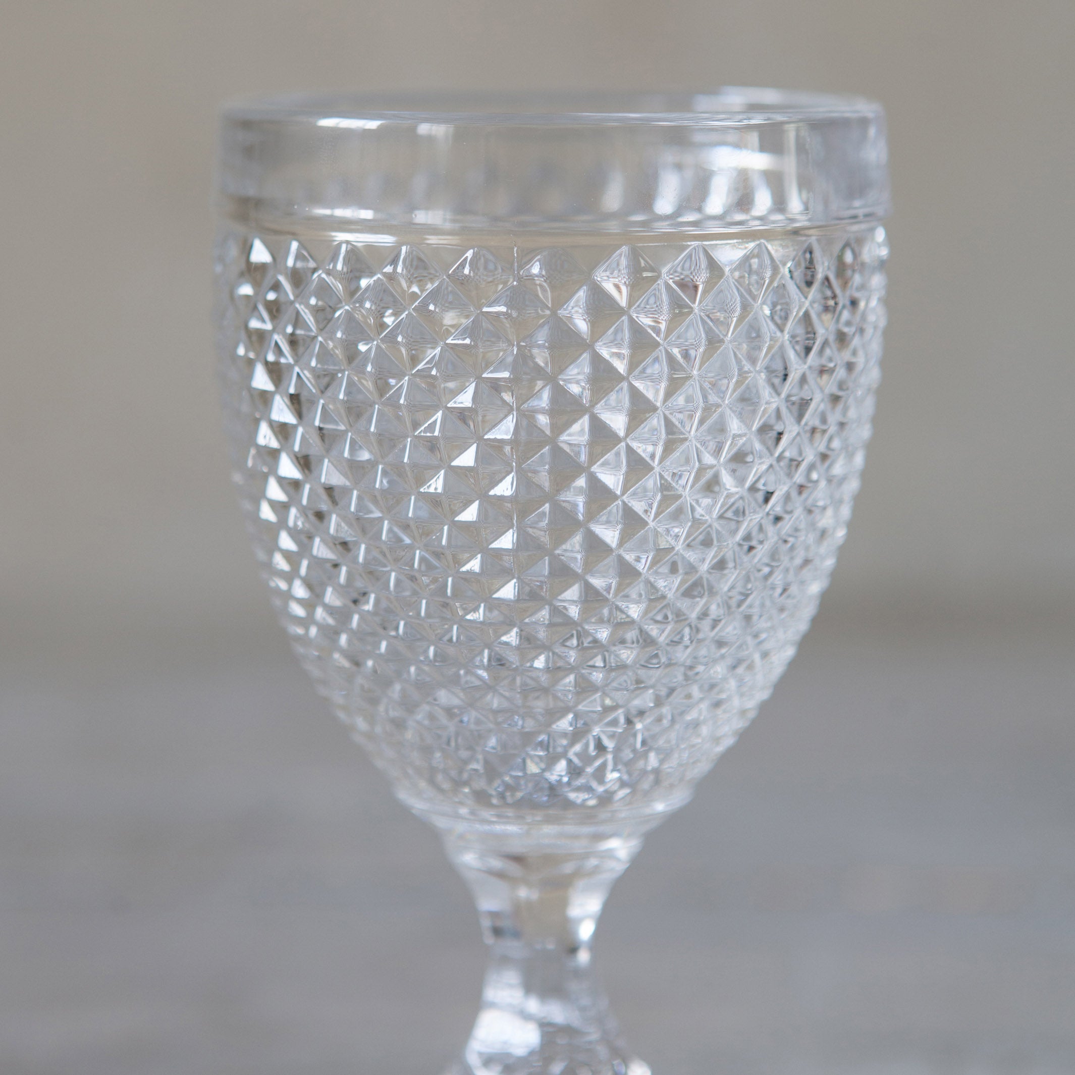 Set 6 Copas Diamond Transparente M