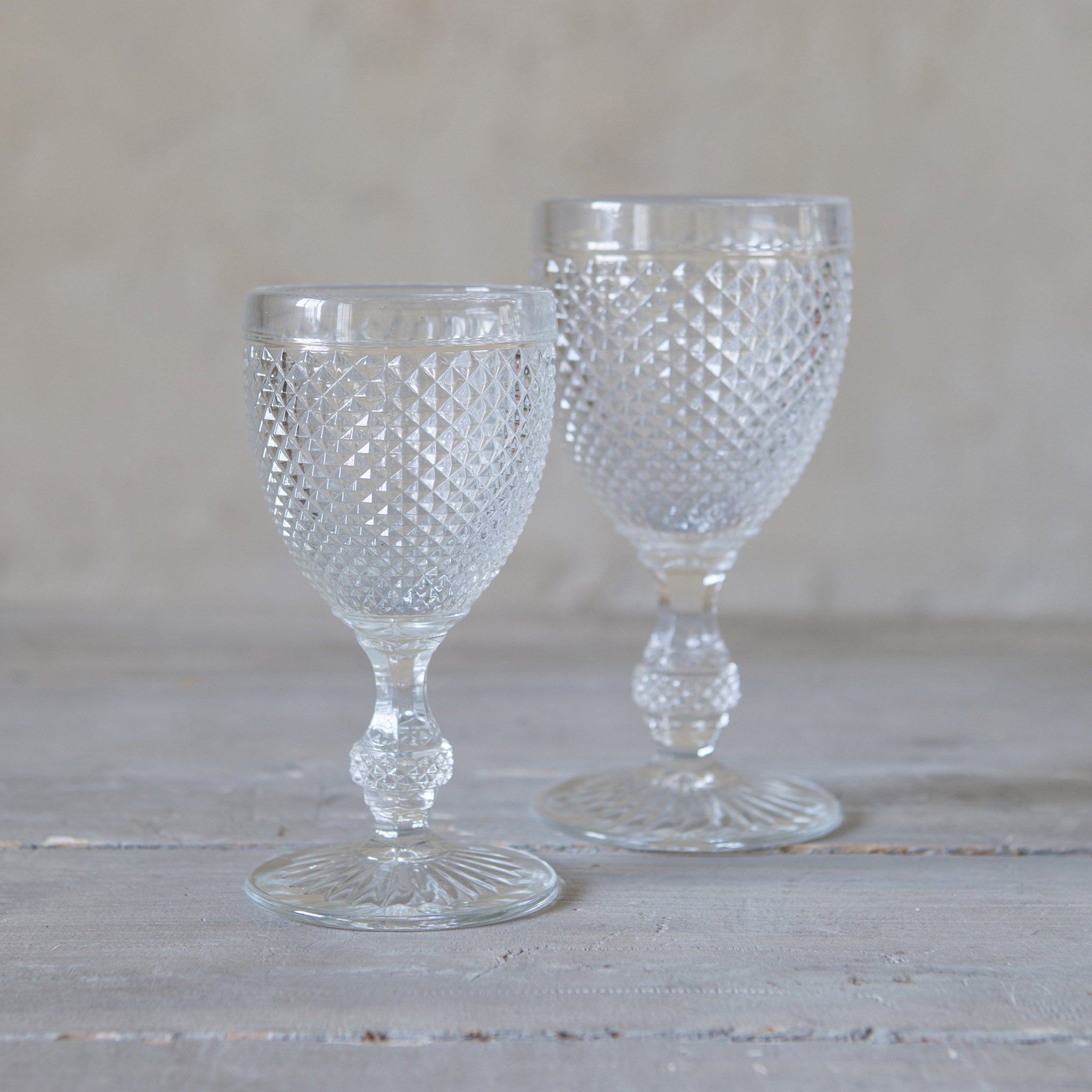Set 6 Copas Diamond Transparente M