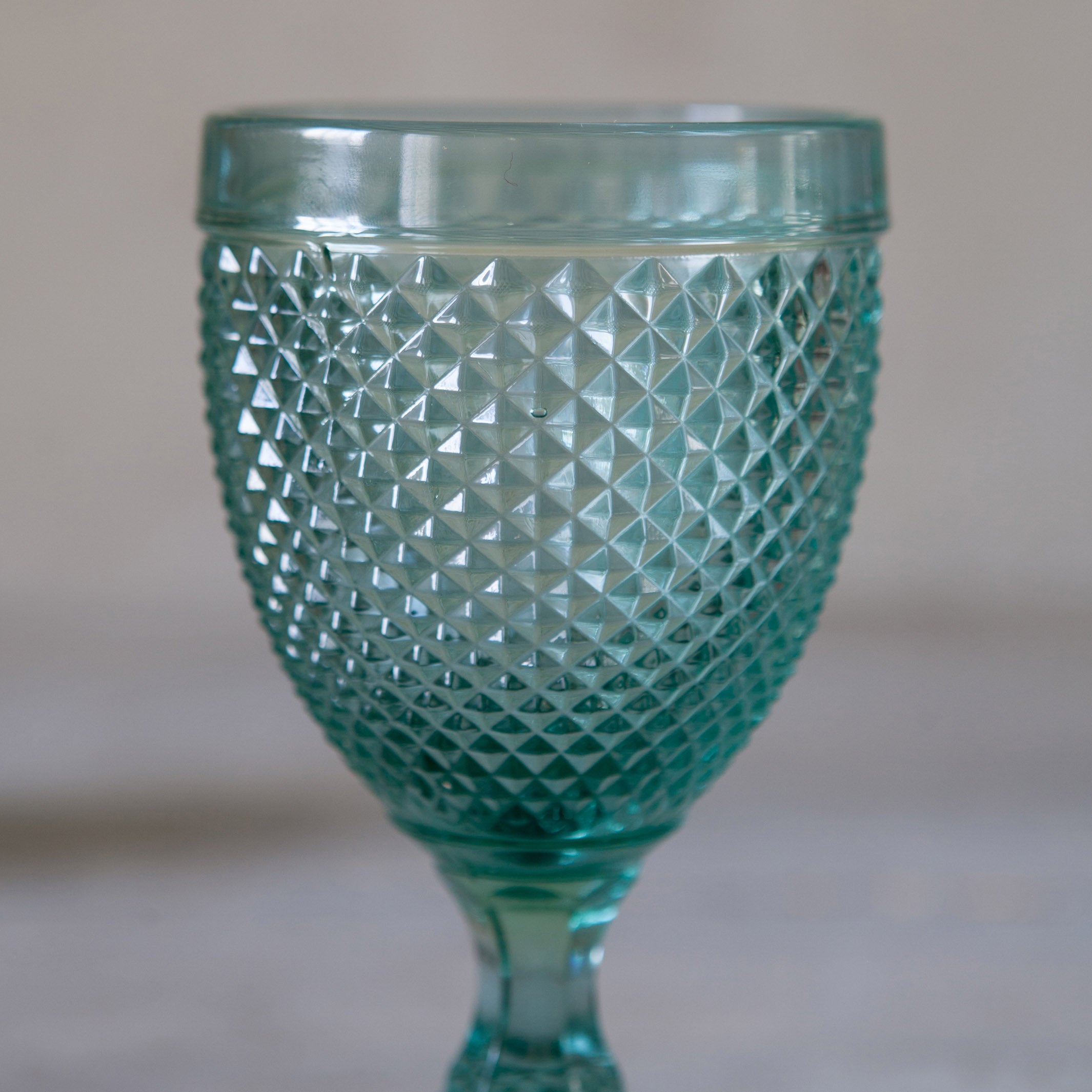 Set 6 Copas Diamond Turquesa M