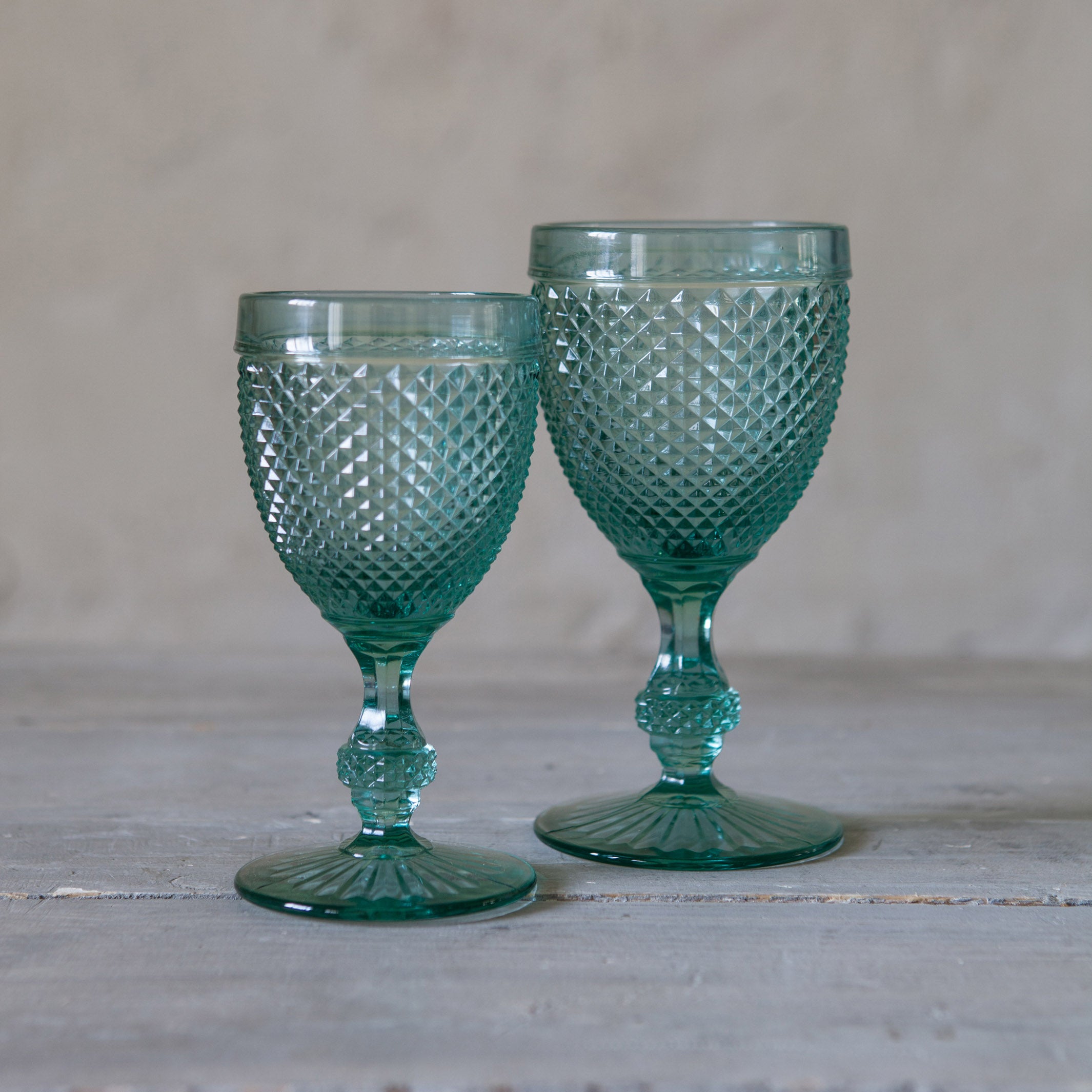 Set 6 Copas Diamond Turquesa M