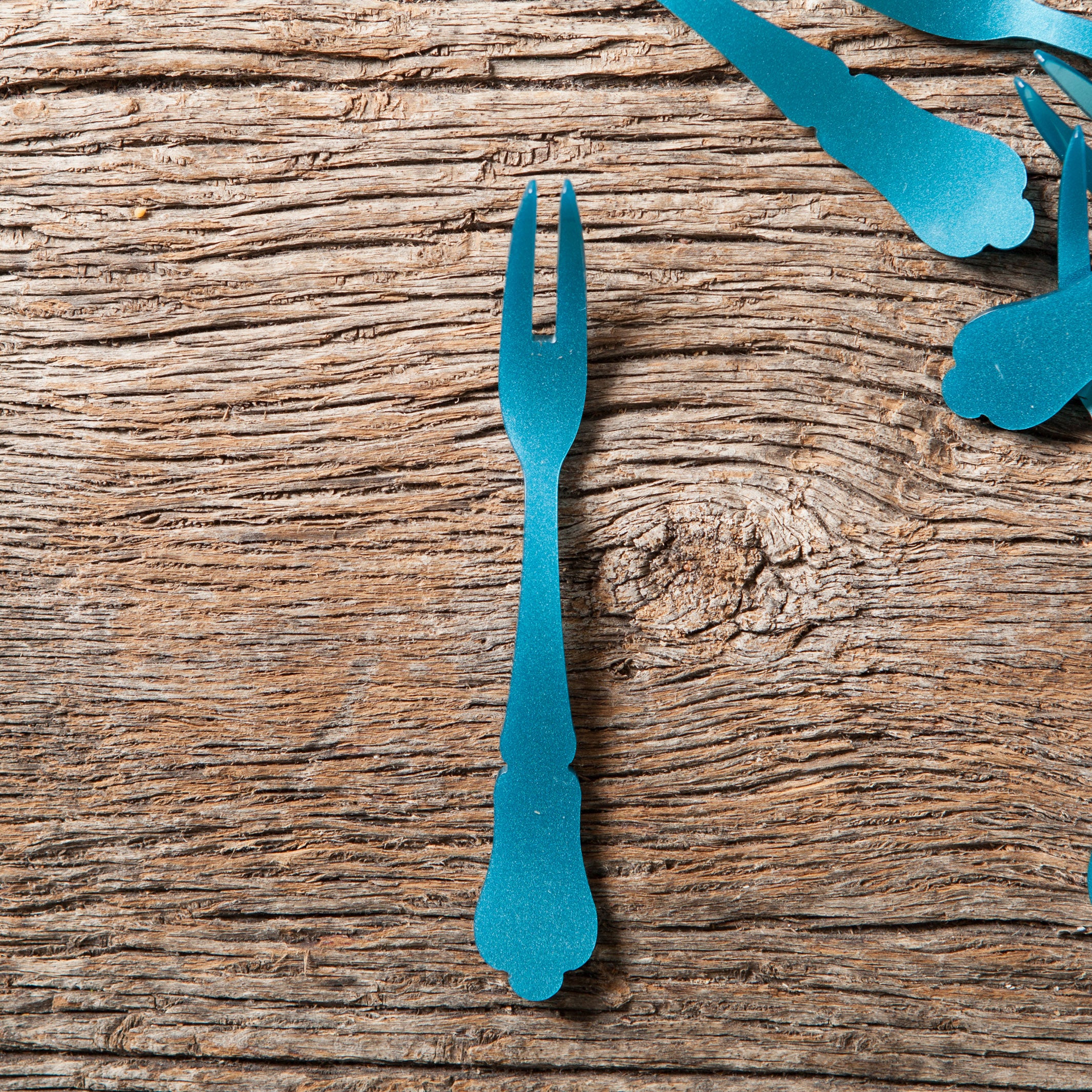 Tenedor de Cóctel Turquesa