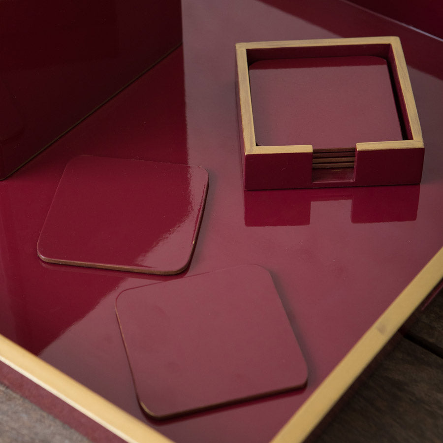 Lacquered Set - Bordeaux
