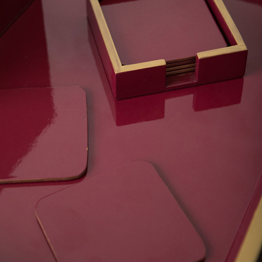 Lacquered Set - Bordeaux