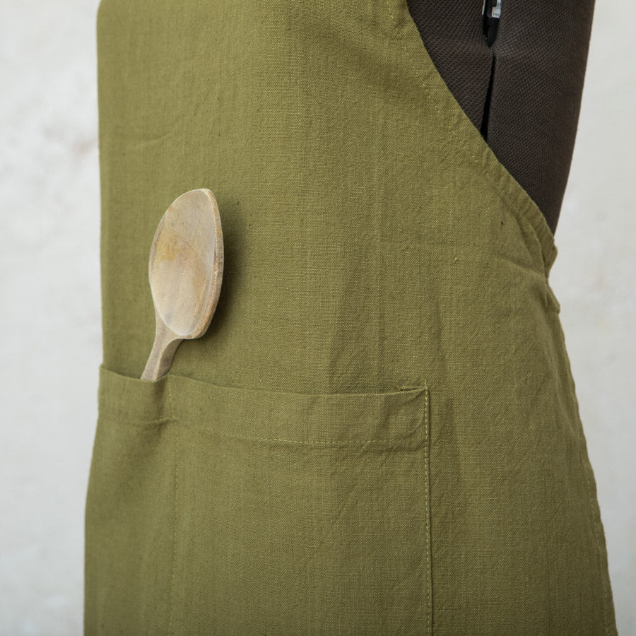 Green Cotton Apron
