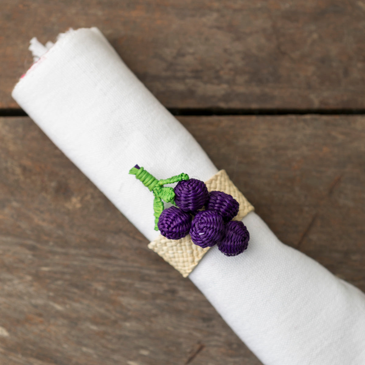 Grape hot sale napkin rings