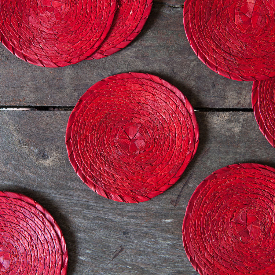 Individual Oval Palm - Red