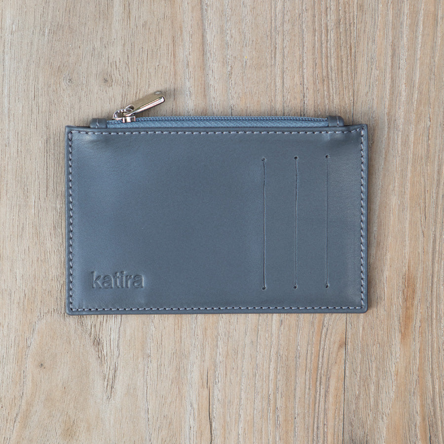 Cartera con Cremallera Gris