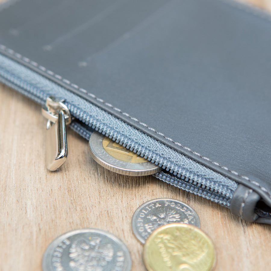 Cartera con Cremallera Gris